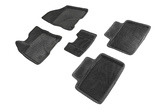 3D EVA коврики в салон черные Seintex соты для Lada Vesta (2015-2024)